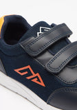 Oaklan navy textured with orange logo shoes (New)