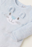 Juniors blue bear fleece sleepsuit (Winter)