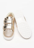 Missy golden Glittery double strap shoes (Box Packaging) (New)