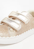 Missy golden Glittery double strap shoes (Box Packaging) (New)