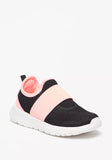 Oaklan black & pink slip on shoes (New)