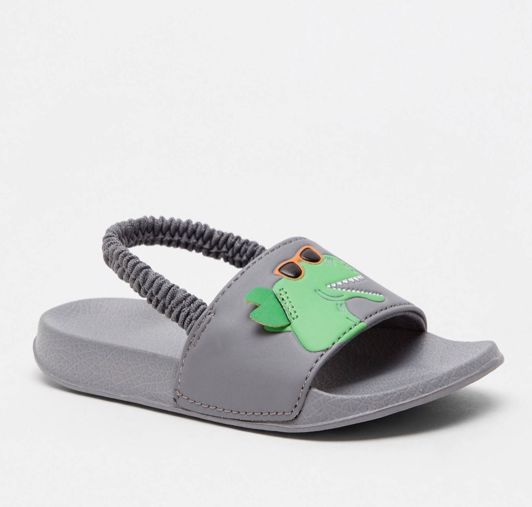 Shoemart alligator slides with backstrap Little Bees Closet