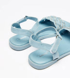 Little missy blue embellished sandals