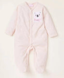Juniors Hello Pink Bear Fleece Closed Feet Sleepsuit (Winter)