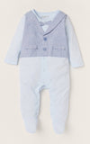 Giggles stripe bow coat sleepsuit