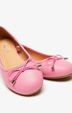 Little missy hot pink bow ballerinas