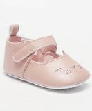 Florabella pink cat ears infant ballerina shoes