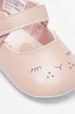 Florabella pink cat ears infant ballerina shoes