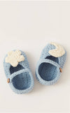 Giggles knitted moon & flower infant booties (Box Packaging)