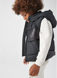 Matalan Black hooded puffer jacket (Winter) (New)