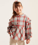 Eligo Red Checkered Blouse (Winter)