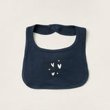 Juniors navy blue heart printed bib