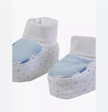 Giggles Blue Netted Booties