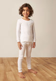 Juniors white shirt & Pyjama set (set of 2)