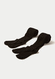 Juniors black solid tights (set of 2)