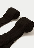 Juniors black solid tights (set of 2)