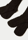 Juniors black solid tights (set of 2)