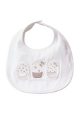 Giggles icecreem Bib with Bow Detail and Press Button Closure