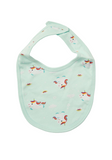 Juniors Solid Bib with Bow Detail and Press Button Closure