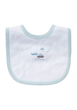 Juniors Solid Bib with Bow Detail and Press Button Closure