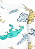 Matalan all over dino printed shirt & Pyjama set (set of 2) (Fleece lined) (Winter)