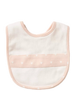 Giggles Solid Bib with Bow Detail and Press Button Closure
