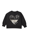 Matalan black fearless heart fleece lined sweatshirt (Winter)