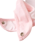 Juniors pink Bib with Bow Detail and Press Button Closure