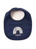 Juniors Solid Bib with Bow Detail and Press Button Closure