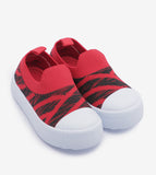 R&B red slip on shoes