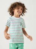 Juniors dino stripe shirt & shorts set (set of 2) (Summer)