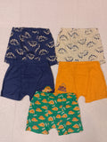 Juniors boys dino printed boxer briefs (set of 5)