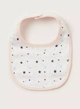 Juniors Solid Bib with Bow Detail and Press Button Closure