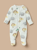 Juniors lion printed sleepsuits (set of 3)
