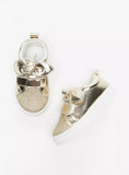 Florabella golden glittery shoes with bow