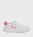 R&B Barbie printed white perforated shoes