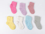 Juniors solid multi textured ankle socks (pack of 7)