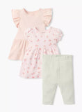 Juniors frocks & leggings set (set of 3)