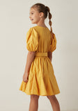 Juniors mustard girls belt frock (Summer)