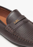 LBL men brown textured loafers (box packaging)