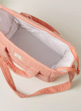 Giggles Textured Muslin Fabric Diaper Bag with Handles and Adjustable Strap