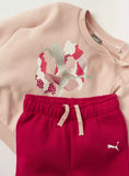 Puma girls nude & pink fleece shirt & jog set (set of 2) (Winter)