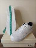 LBL solid white men shoes (box packaging)
