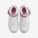 Nike Air Force solid white & pink perforated shoes (Box Packaging)