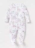 Juniors grey animals & floral printed sleepsuit