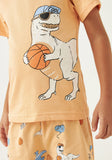 Juniors orange dino printed tshirt (Summer)