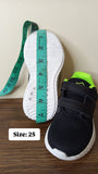 Oaklan black shoes with green lining
