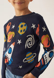 Juniors colorful galaxy theme knitted sweater (Winter)
