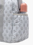 Giggles grey quilted Diaper Bag with Double Handle and Zip Closure