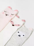 Juniors pink bunny socks (pack of 3)